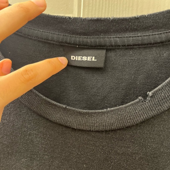 DIESEL T-Diegos-A7 Wolves And mountain print black T-Shirt - Picture 6 of 14